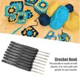 thumbnail image 6 of Tssuoun 8pcs Knitting Crochet Tool Set with Soft Handle and Hook Black Kntting Tool, 6 of 7