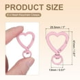 thumbnail image 2 of Uxcell Heart Shape Swivel Buckles, Zinc Alloy Spring Snap Keychain Clip Hanging Snap Hooks for DIY Crafts Key Chains Bag Purse Light Pink, 2 of 7