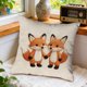 thumbnail image 5 of Uuiauoio Cute Animals Decorative Throw Pillow Cover , Animals Family Animals Outdoor Pillow Cases Square Standard Cushion Cover for Sofa Couch Bed Car 17.72x17.72 inch, 5 of 6