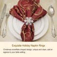 thumbnail image 3 of Naiovety Ajuste de la Decoración Navidad Copo de nieve Diseño Servilletas Círculos Toalla Hebilla para la familia occidental Hotel Boda Fiesta Mostrada Plata Naiovety HA060540-02, 3 of 6