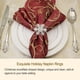 thumbnail image 3 of Yuarrent Decoración de mesa, diseño de copo de nieve de Navidad, suministro decorativo para el hogar, servilletas antioxidantes, círculos, hebilla de Mostrada Plata Yuarrent HA060540-02, 3 of 6