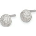 thumbnail image 2 of Sterling Silver Solid Polished Etched Button Earrings (6 X 6) Made In India qe1828, 2 of 5