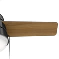 thumbnail image 4 of Hunter 36 inch Small Indoor Ceiling Fan with LED Light and Pull Chain - Modern Ceiling Fan, Standard Mount, 3 Blades, For Bedroom, Home Office, or Laundry Room, Quiet - Aker 59302, Matte Black, 4 of 16