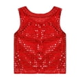 thumbnail image 5 of Girls T Shirts Boys Casual Sequin Glitter Party Carnival Gown Sleeveless Vest Cute Top for Girls Size 6-7T, 5 of 5