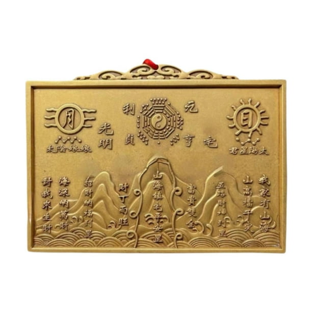 Adorno de espejo Soledad Bagua de Feng Shui chino 5,1 x 3,7 pulgadas
