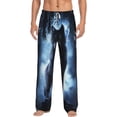thumbnail image 2 of Goofa Night Scene of Wolves Printed Soft Pajama Pants for Men, Wide Leg Comfy Casual Lounge Yoga Pants-XX-Large, 2 of 9