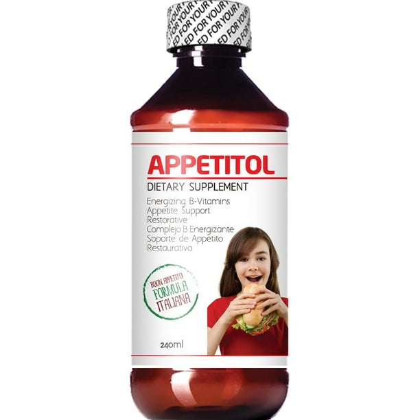 Appetitol Appetite Weight Gain Natural Appetite And Weight Gain Stimulant For Underweight Children Fortified With Vitamins B1 B2 B3 B5 B6 B12 Folic Acid Iron Zinc Flax Seed Oil 8 Fl Oz Walmart Com