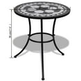 thumbnail image 4 of vidaXL 3 Piece Bistro Set Ceramic Tile Black and White, 4 of 5