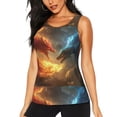 thumbnail image 1 of Balery Red And Blue Fire Dragon B Camiseta sin mangas estampada ligera para mujer, tops de entrenamiento sin mangas, camisetas de yoga transpirables de secado rápido.-Medium, 1 of 7