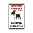 thumbnail image 1 of Boston Terrier Lovers Parking Only With Picture Funny Dog Pet Lovers Warning Notice Aluminum Note Metal 12"x18" Sign Plate, 1 of 1