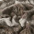 thumbnail image 6 of Madison Park Oversized Throw Brushed Long Faux Fur Soft All Season Throw Blanket for Bed Sofa Couch in Brown, 60x70", 6 of 6