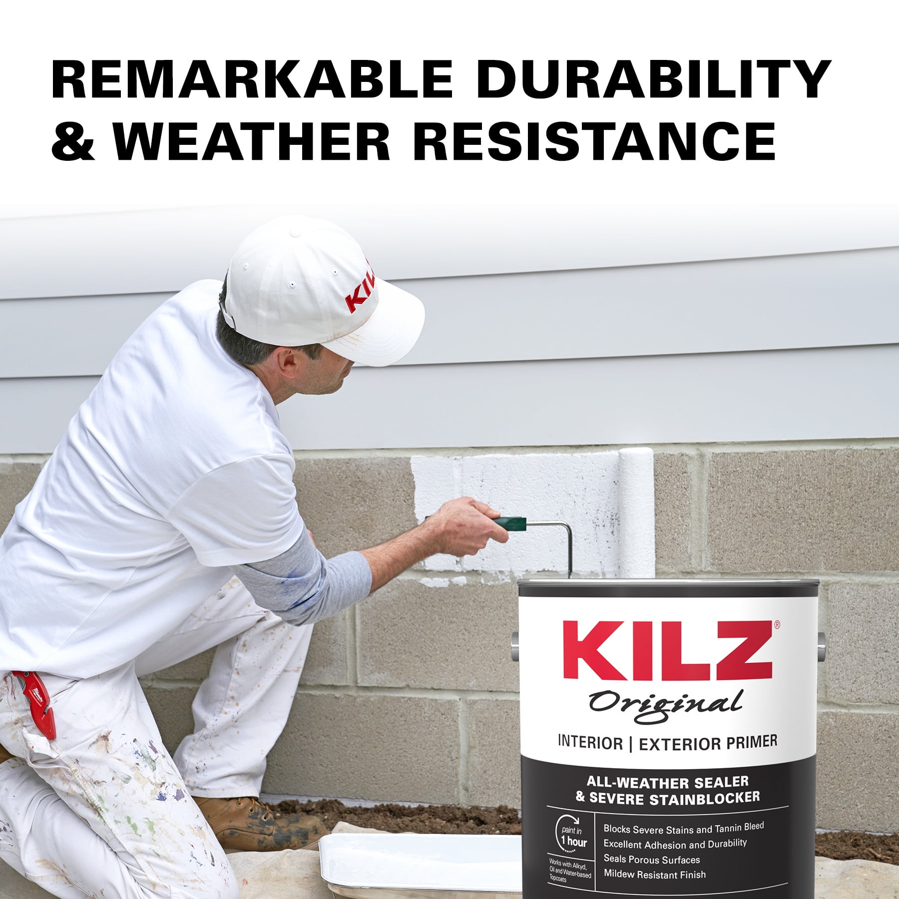 KILZ Original Oil-Based Primer, Interior and Exterior, 1 Quart