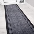 thumbnail image 1 of The Rug House Grey Rubber Backed Very Long Hallway Hall Runner Narrow Rugs Custom Length - Sold and Priced Per Foot, 1 of 4