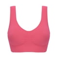 thumbnail image 4 of Spdoo Compression Wirefree High Support Sports Bra Removable Padded Racerback Bras for Women Plus Size Everyday Wear, Exercise and Offers Back Support,Watermelon Red 4XL, 4 of 4