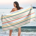 thumbnail image 7 of GZHJMY Trendy Stripes Beach Towel,Absorbent Quick Dry Sport Towel Oversized Lightweight Soft Bath Towel for Travel Sports Pool Swimming Bath Camping 30x60in, 7 of 7