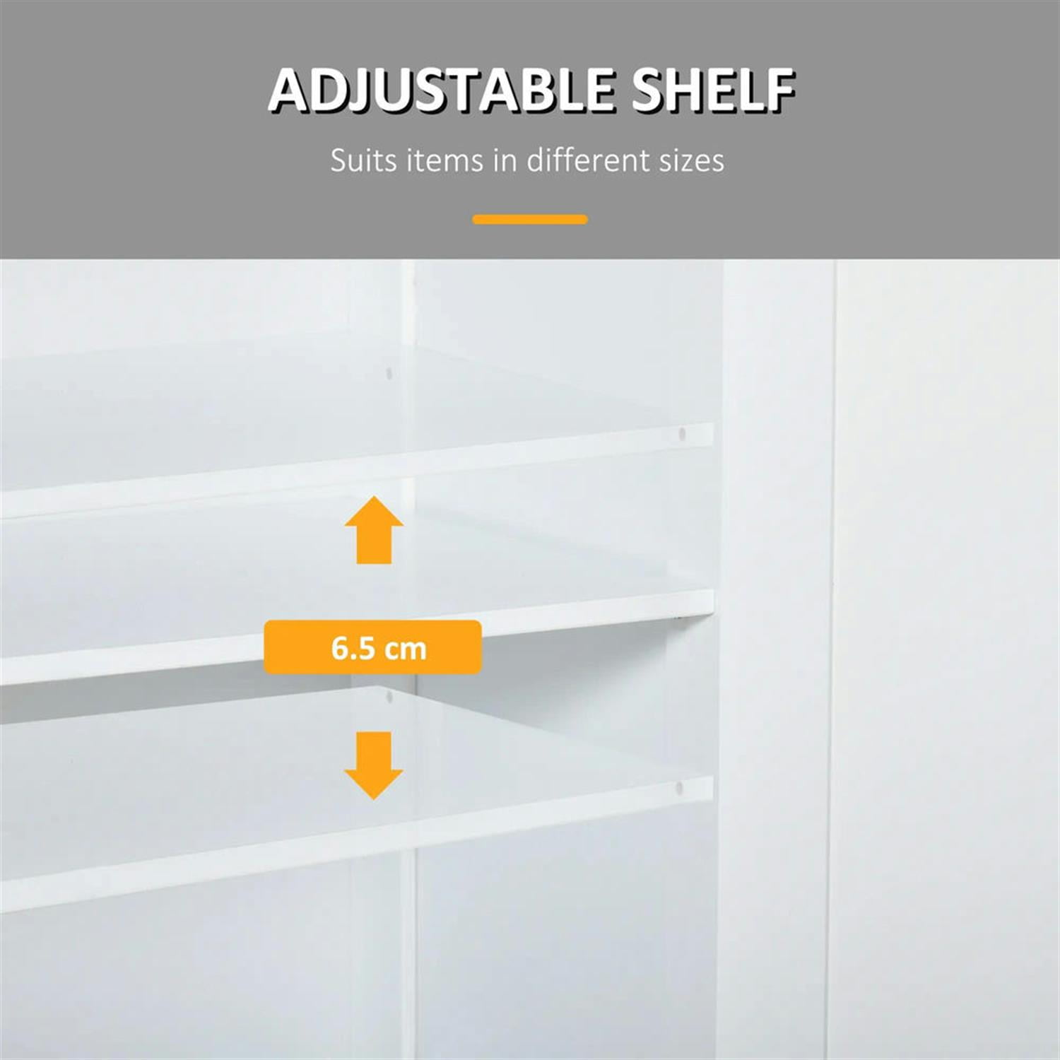 Demi Bonn 29" Bathroom Floor Cabinet, Freestanding Bathroom Storage Cabinet with Adjustable Shelf and Drawers, for Living room, Entryway, Kitchen, White