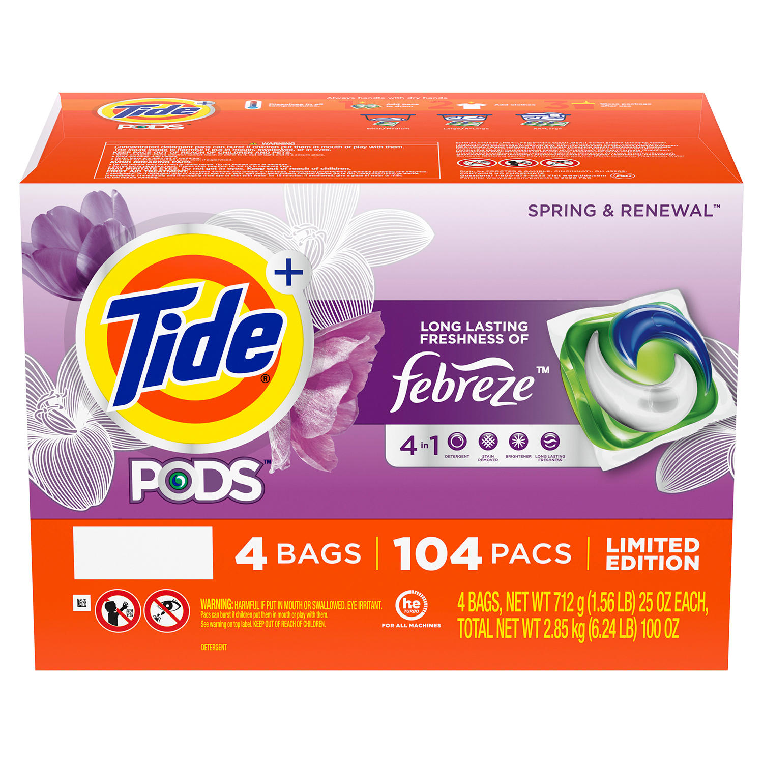 Tide PODS + Febreze Liquid Laundry Detergent Pacs, Spring & Renewal