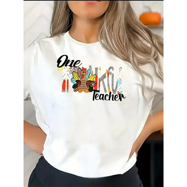 T-Shirt Graphique Amusant pour Femmes - Col Rond Manches Courtes, Extensible et Confortable pour l'Été, Fête des Pères, Fête des Mères, Nouvel An, Festival de Printemps, Saint-Valentin, Fête de l'Indépendance, bir