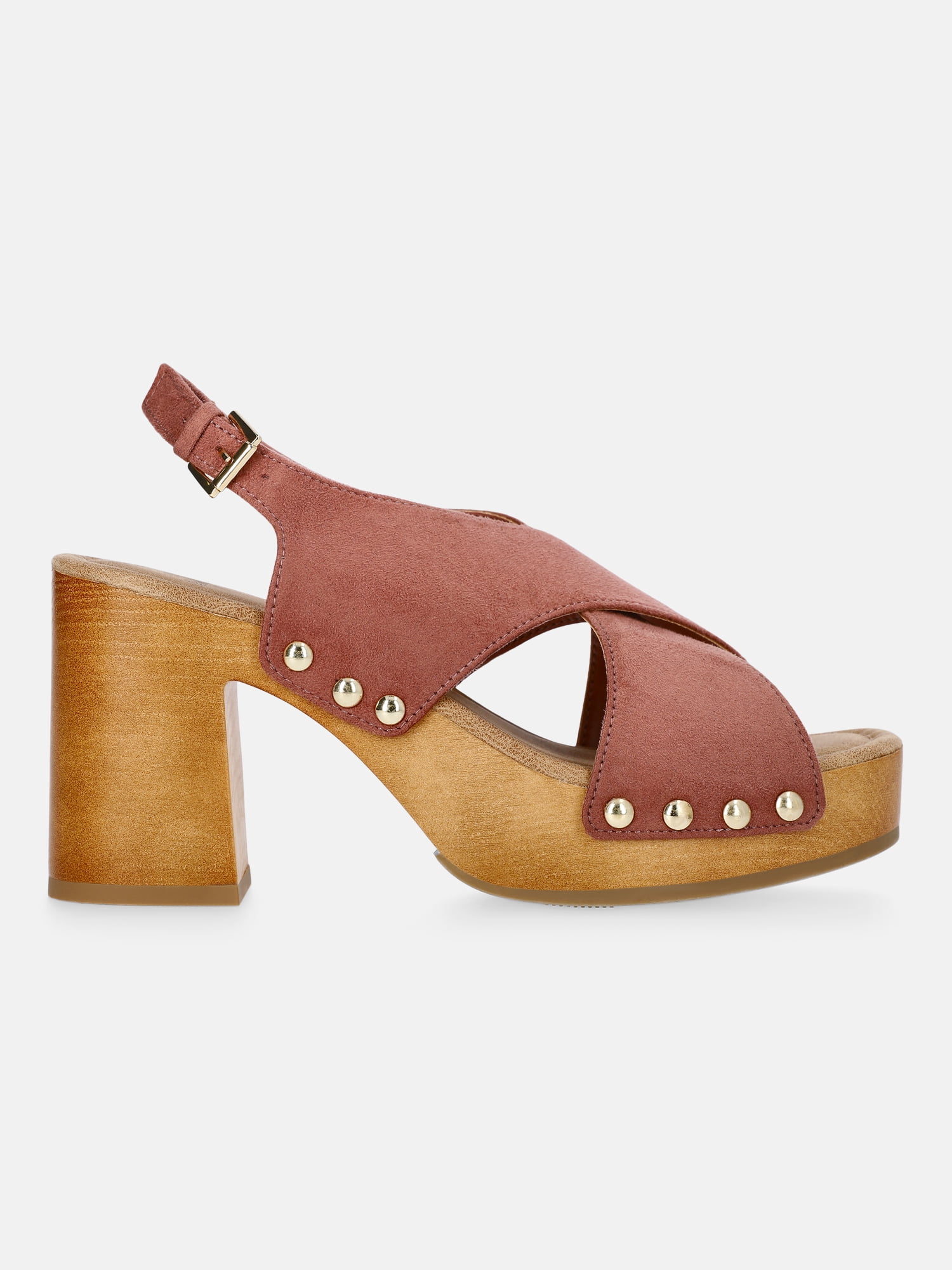 Time and Tru Women's X-Band Heeled Sandals