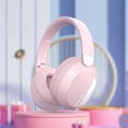 thumbnail image 2 of Christmas Clearance Holiday Deals! QTOCIO Wireless Bluetooth Headset, Over Ear Bluetooth Wireless Headphones Noise Reduction HiFi Stereo Foldable Lightweight Headset, Pink, 2 of 8