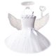 thumbnail image 2 of Disfraz de tutú de ángel blanco para niñas, vestido de princesa hada con alas, disfraces de Halloween para niñas, ropa para niñas, 2 of 5