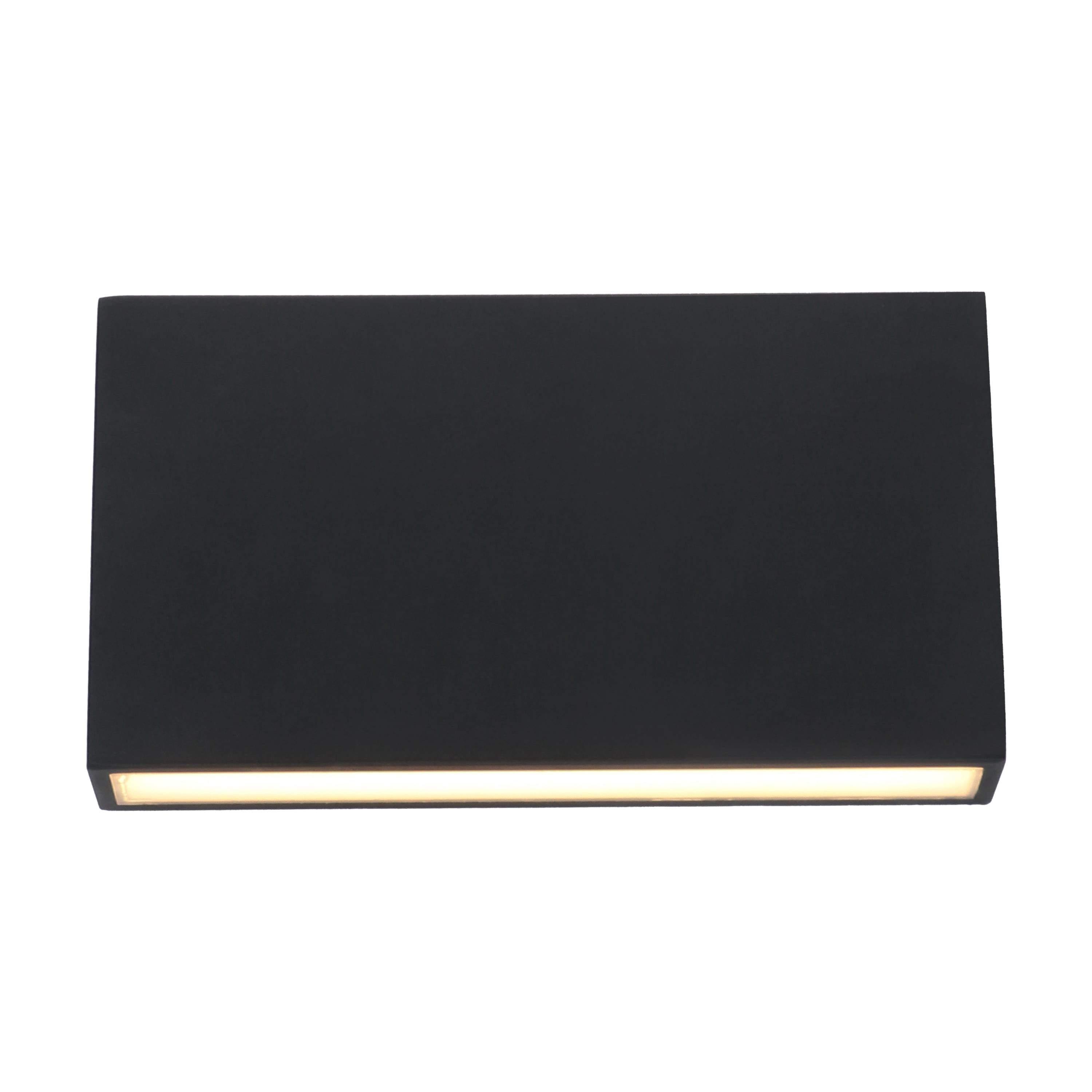 C Cattleya 2-Light Matte Black Aluminum Integrated LED Outdoor/Indoor Wall Light
