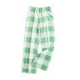 thumbnail image 4 of Pajama Pants Women Comfy Pj Bottom with 2 Pockets No Drawstring Plaid Sleepwear Green S, 4 of 7