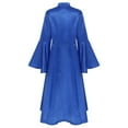 thumbnail image 3 of TiaoBug Robe pour Femmes d'Église et de Clergé à Manches Évasées Robe Élégante Robe Maxi de Clergé Robes de Pasteur d'Église Bleu P, 3 of 7