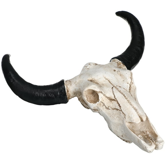 FRCOLOR Skull Horns Wall Decor Synthetic Resin Cow Skull for Home Decoration 1Set