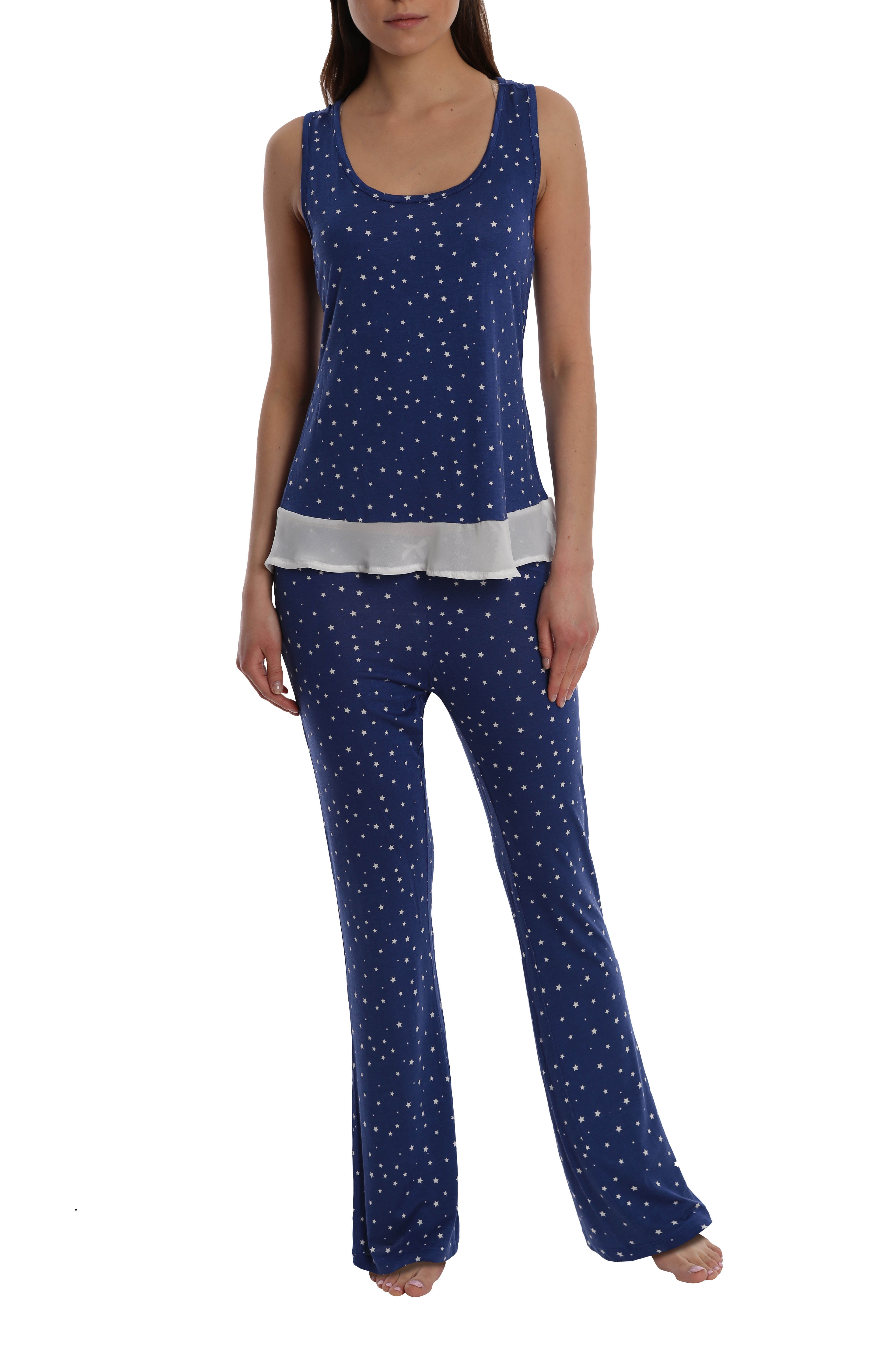 Blis Women's Lightweight Slim Fit Tank Top Pajama Set