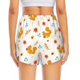 thumbnail image 4 of Goofa Squirrel Maple Leaves And Nuts Printed Women 2 in 1 Running Shorts,Quick Dry Athletic Workout Shorts,High Waisted Athletic Shorts with Liner Pockets-, 4 of 9