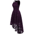 thumbnail image 2 of Dressystar Women Halter Floral Lace Cocktail Party Dress Hi-Lo Female Bridesmaid Dress, 2 of 6