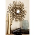 thumbnail image 3 of DecMode Gold Metal Looped Sunburst Wall Decor with Mirror Accent (3 Count), 3 of 14