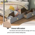 thumbnail image 3 of Bellemave Full Canopy Bed Frame with Two Storage Drawers, Wood Bed Frame for Teens & Adult, with Slat Support Leg ( Gray), 3 of 8