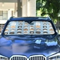 thumbnail image 4 of Yayeee Car Windshield Sun Shade Universal Fit Front Visor Protector, Vibrant Cute Cat, 4 of 8