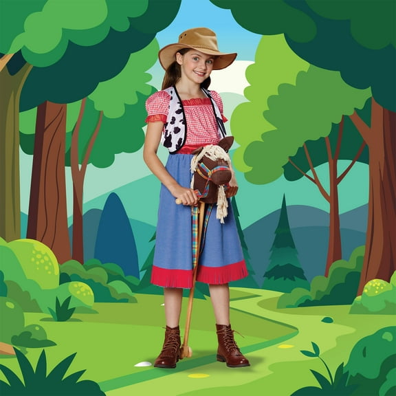 Northlight Red and Blue CowGirl Children Halloween Costume - Large