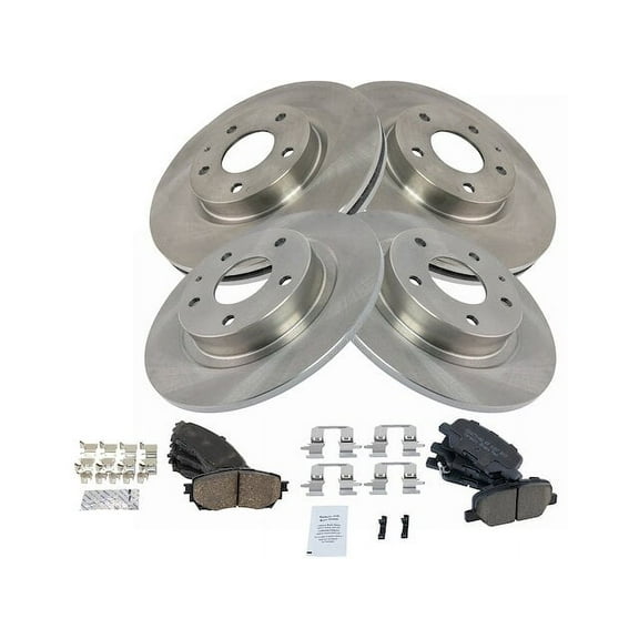 Front and Rear Brake Pad and Rotor Kit - Compatible with 2014 - 2015 Mazda 6