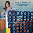 thumbnail image 6 of ECR4Kids Jumbo 4-To-Score Giant Game with 42 Rings and Reset Sliders, Outdoor Games, Blue/Gold, 6 of 10