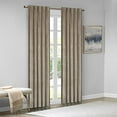 thumbnail image 1 of 510 Design Colt Room Darkening Poly Velvet Rod Pocket/Back Tab Window Panel Pair Ivory 63" Panel, 1 of 4