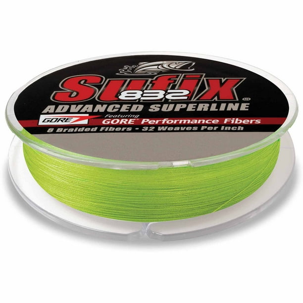 Sufix 832 Advanced Superline Braided Fishing Line 150 yd 10lb Neon Lime