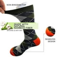 thumbnail image 7 of Lavencious Mens Bamboo Crew Argyle Dress Socks for Men Shoe Size 7-12, Sock Size 10-13, 5 Pairs (Argyle Pattern), 7 of 7