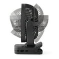 Mainstay 7 "Rechargeable USB Clip and Table Fan with LED Black