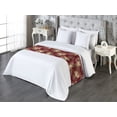 thumbnail image 3 of Vintage Bed Runner, Floral Theme Repetitive Rose Flowers and Leaves Pattern Illustration, Decorative Accent Bedding Scarf for Hotels Homes & Guest Rooms, Queen, Army Green and Dark Rust, by Ambesonne, 3 of 3