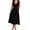 Black, variant on Bnwani Midi Dresses for Women,Women Dresses,High Waist,V-Neck,Casual,Solid,Blue,L