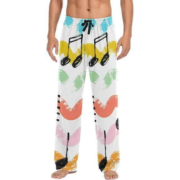 GZHJMY Music Notes Pajama Pants For Men, Men's Separate Bottoms, Lounge Pants with Pockets, Christmas New Year Birthday Gifts, Large, Christmas New Year Birthday Gifts, Large