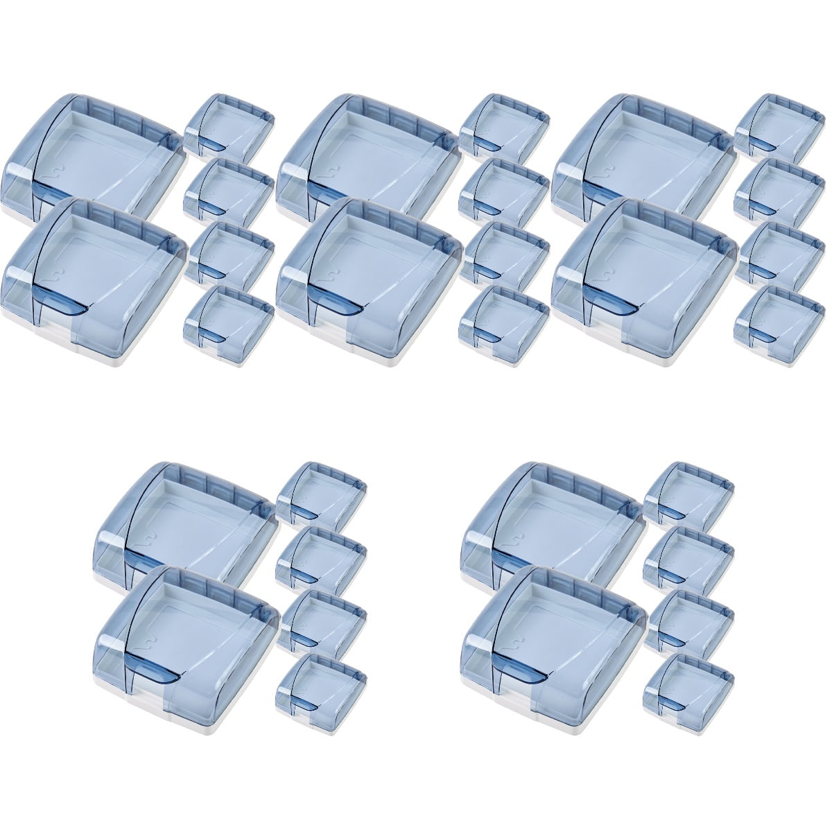 Raindrops 30 pcs Self-adhesive Bathroom Outlet Cover Wall Protector Cover Single Slot Socket Shell