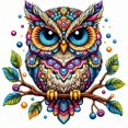 thumbnail image 1 of Colorful Owl - DIY Diamond Painting, 1 of 6