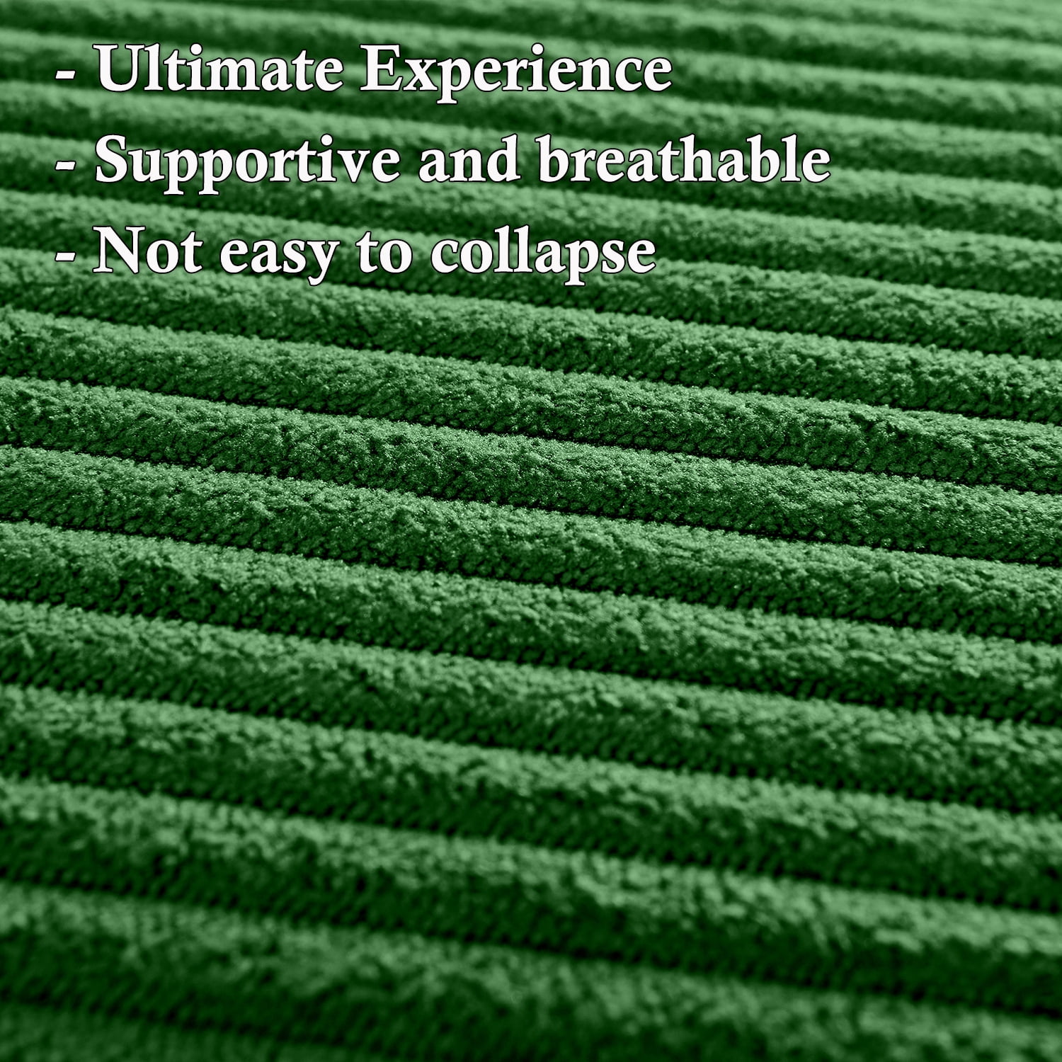 Lodeija 80.3" 5-in-1 Convertible Futon Sofa Bed, Green Corduroy Tatami Sleeper Couch for Small Spaces, 2 Pillows