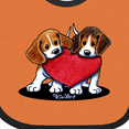 thumbnail image 4 of Inktastic Beagle Heartfelt Duo Boys or Girls Baby Bib, 4 of 4