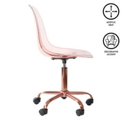 Urban Shop Acrylic Rolling Office Chair, Lantana